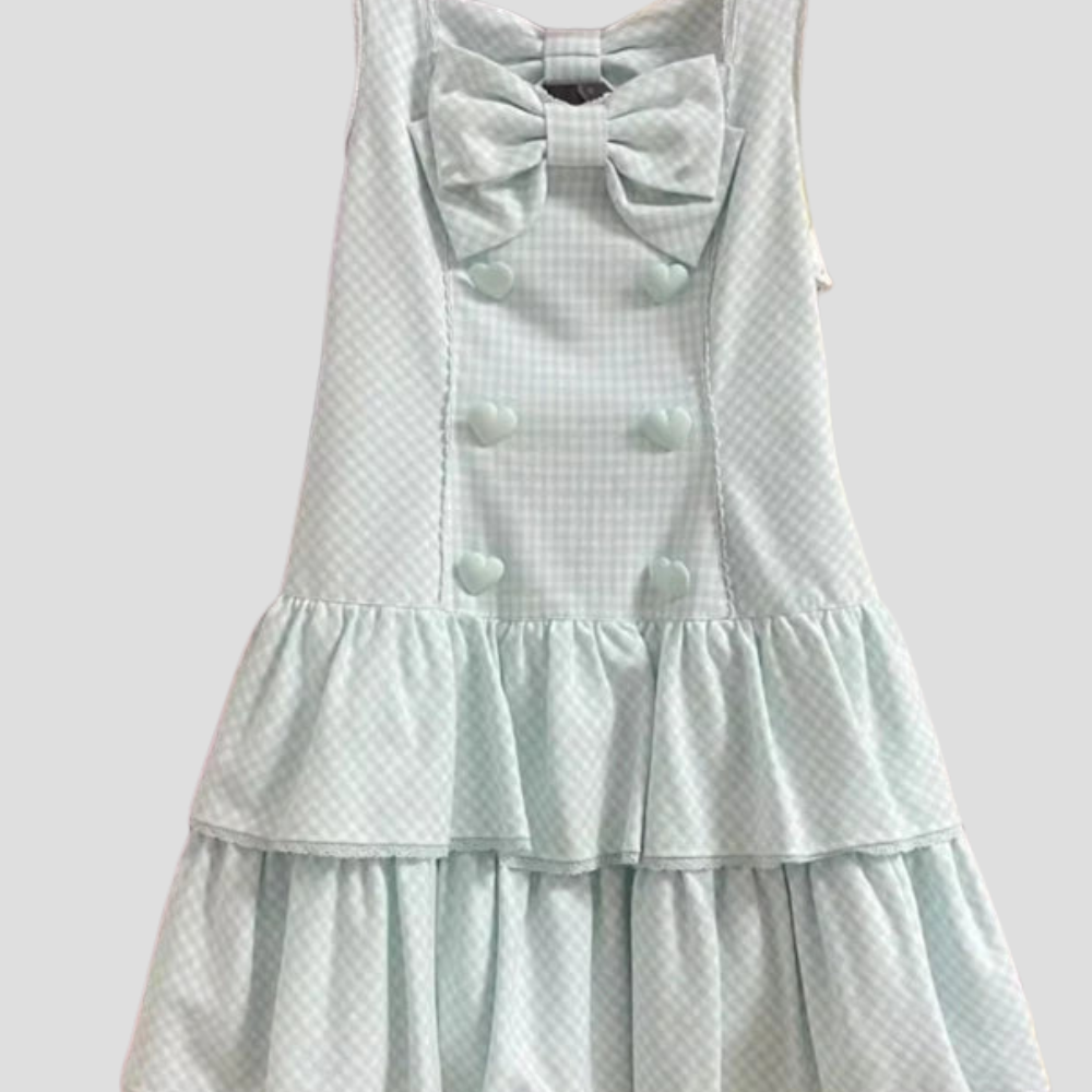 Women Kawaii Polka Dot Mini Dress Bow Strap Cute Party
