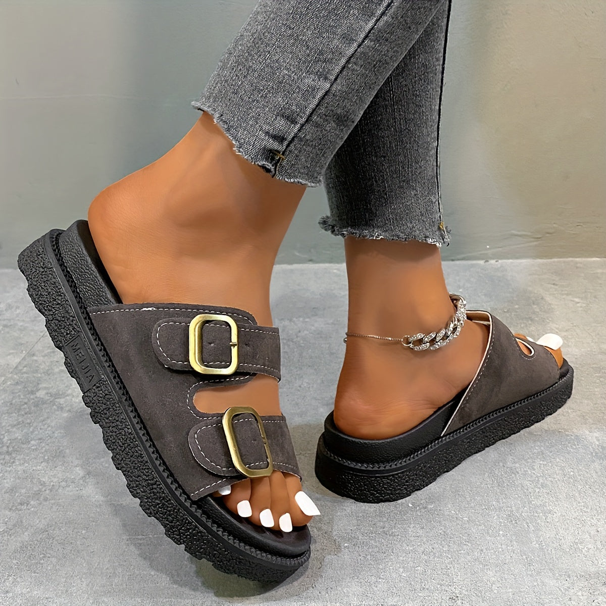 Outdoor-Mode Ledersandalen