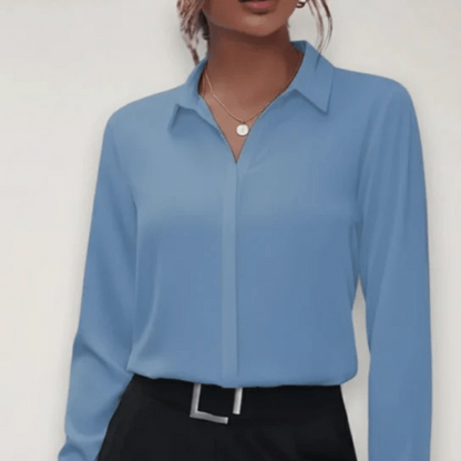 Tailored Button-Up Blouse