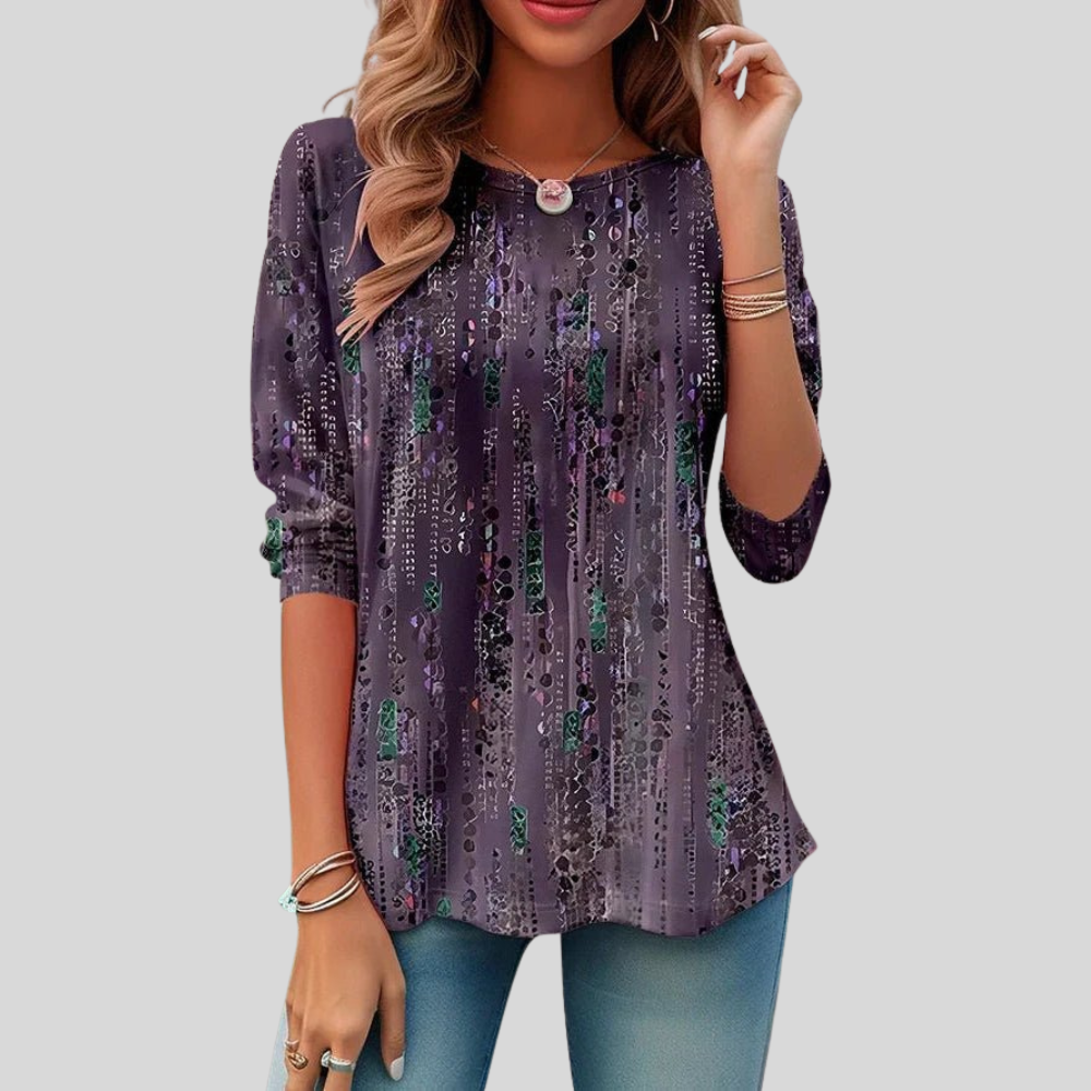 Women's Loose Fit Three Quarter Sleeve Party Blouse