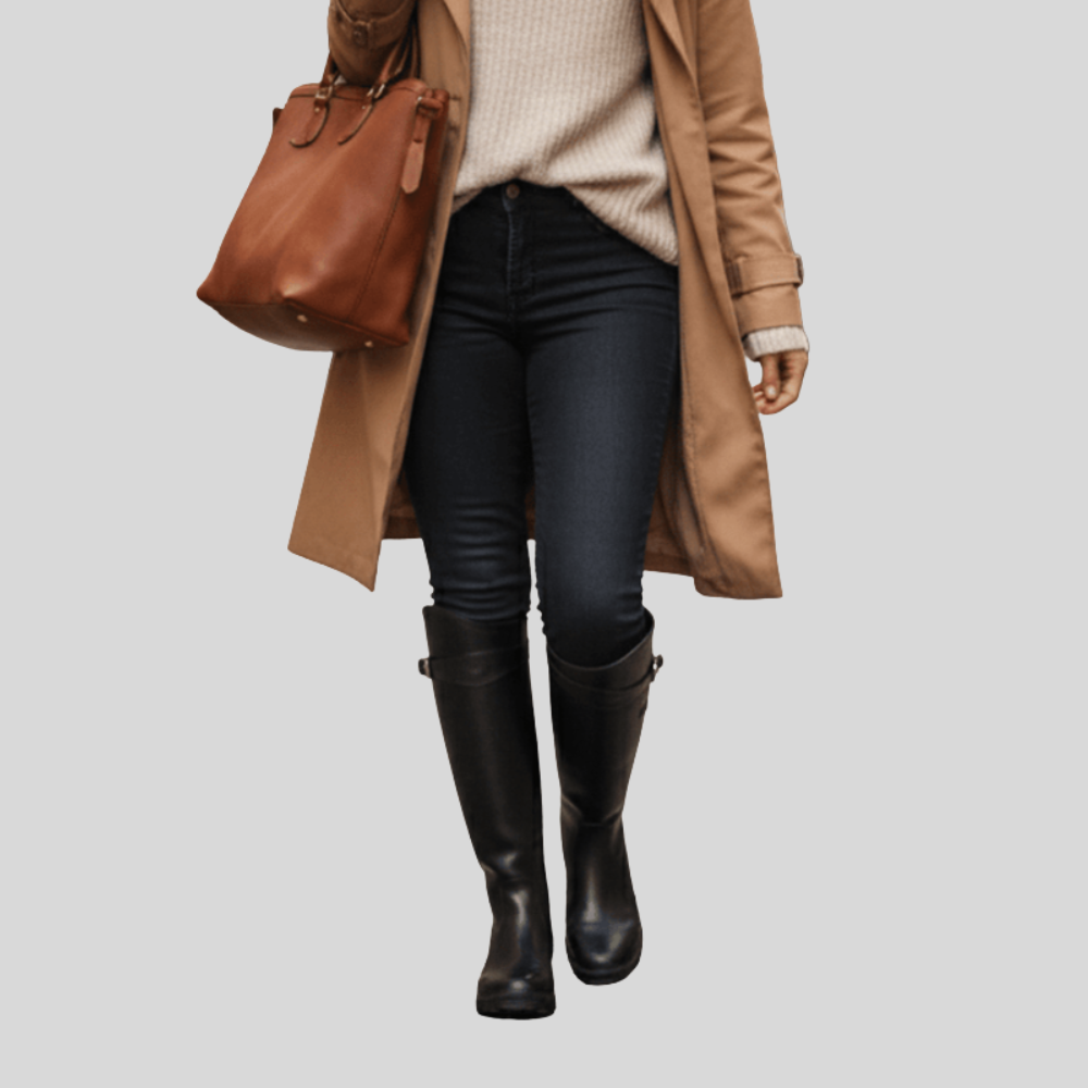 Women Knee High Boots Durable Grip Waterproof Casual Outdoor Footwear