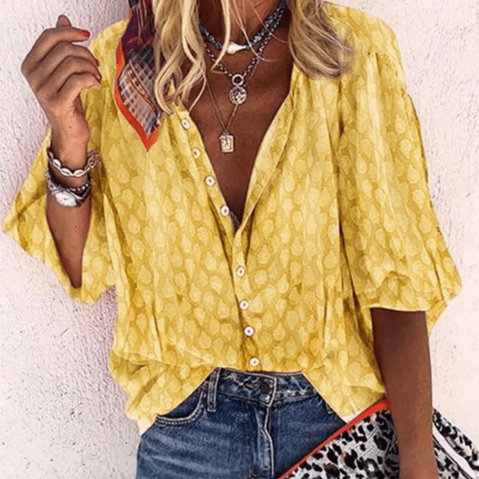 Chic Airy Button Blouse