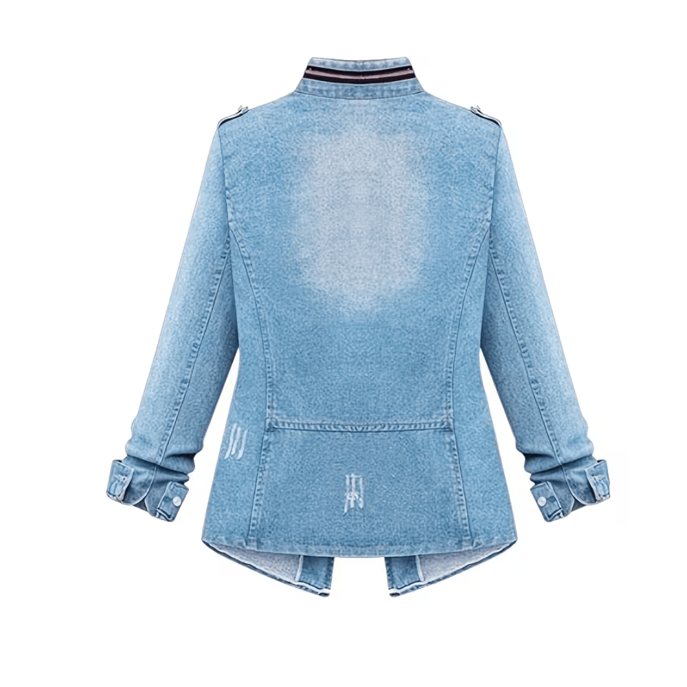 Taillierte Utility-Jeansjacke