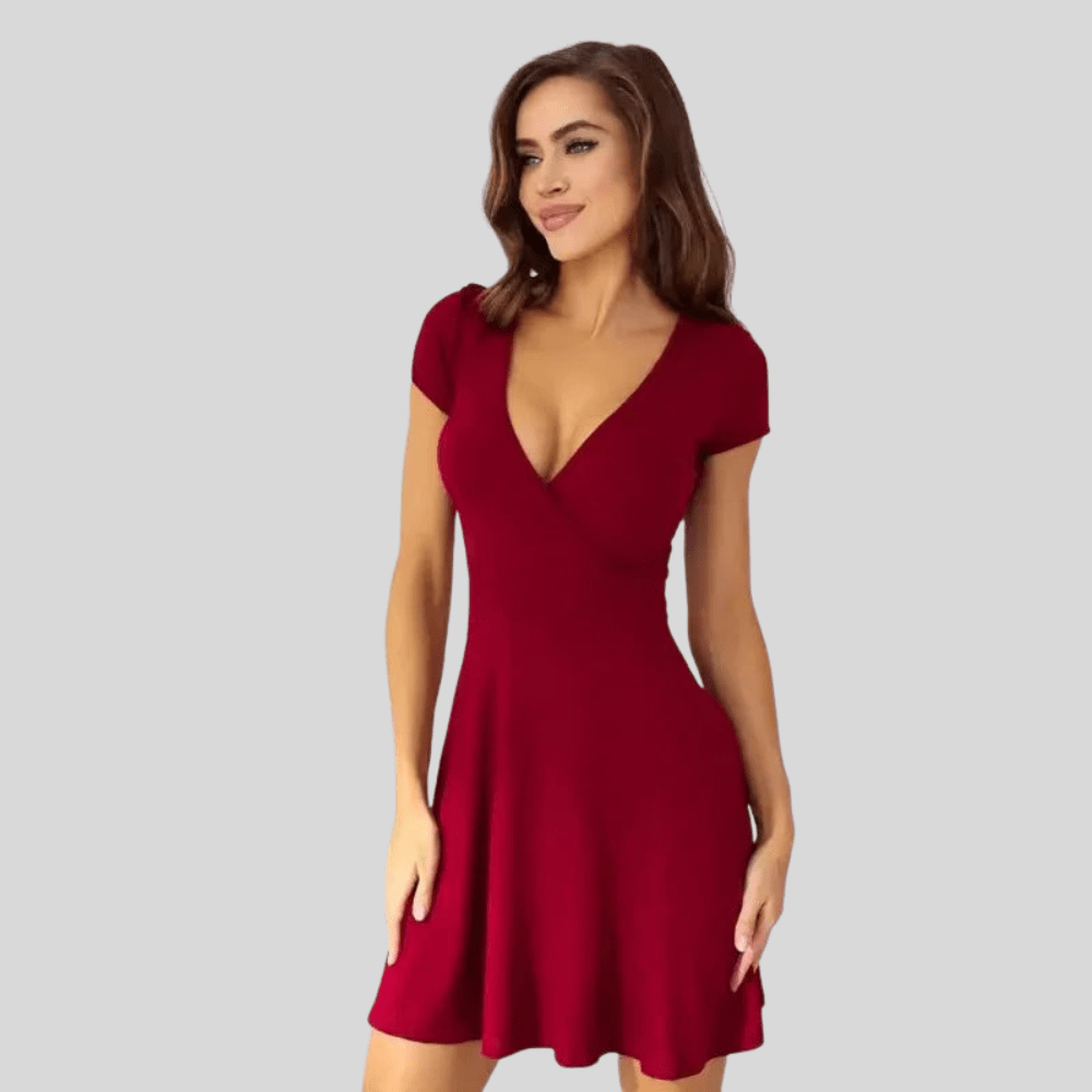 Women V Neck Sleeveless Bodycon Mini Dress