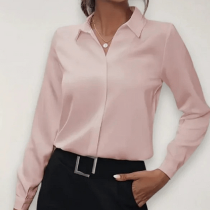 Tailored Button-Up Blouse