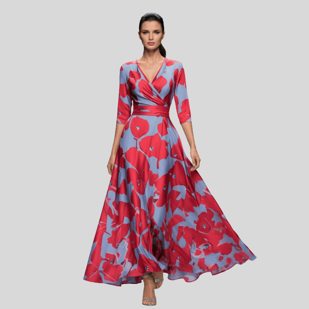 Women Floral Summer Dress A Line Flowing Casual Party Outfit