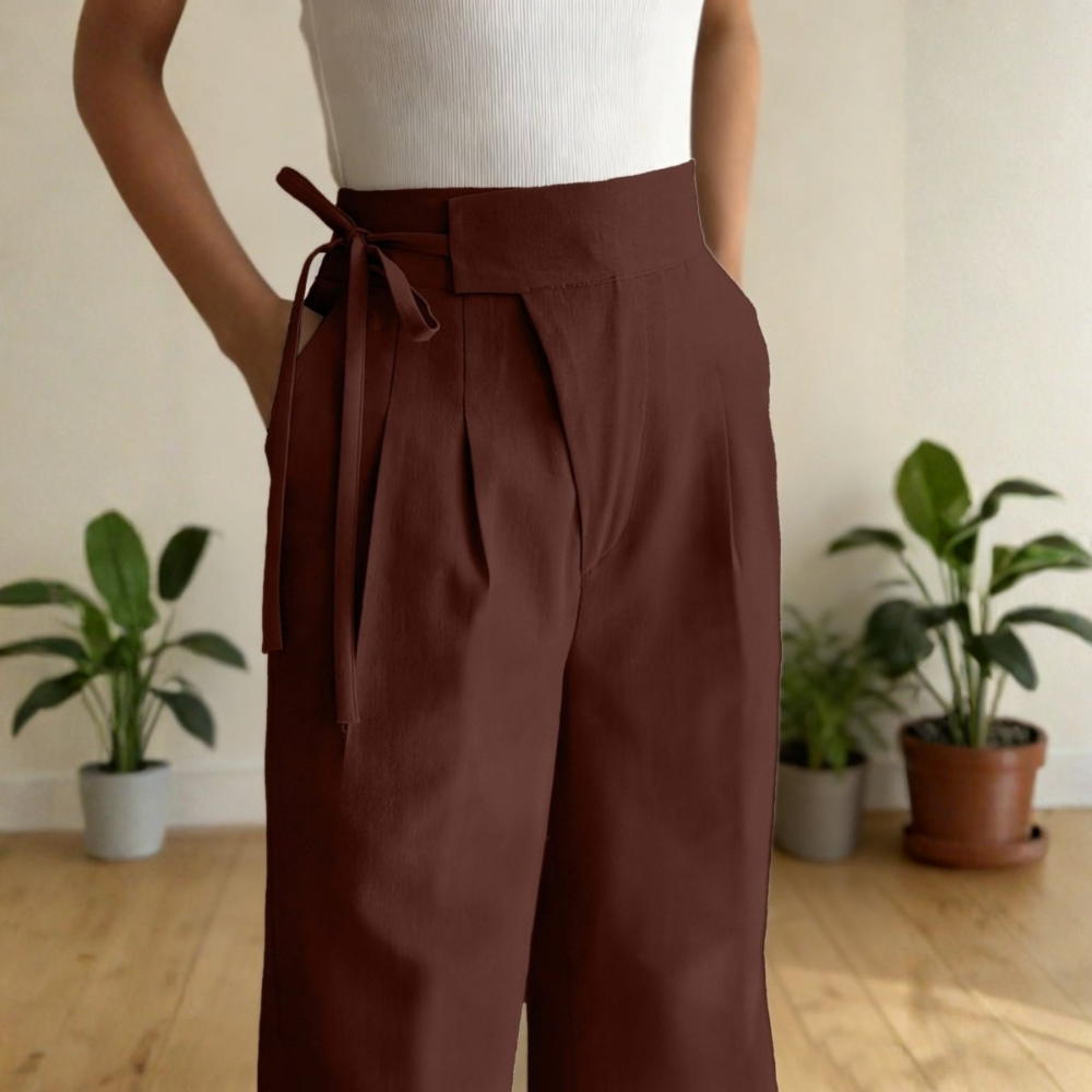 Women Wide Leg Casual Slacks Relaxed Fit Smart Casual Pants
