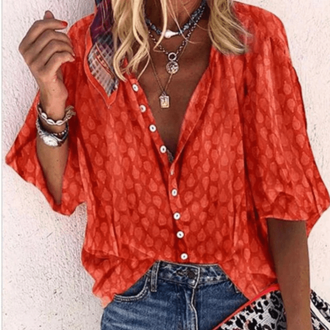Chic Airy Button Blouse