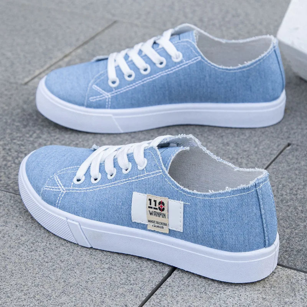 Lässige Denim Schnürsneaker