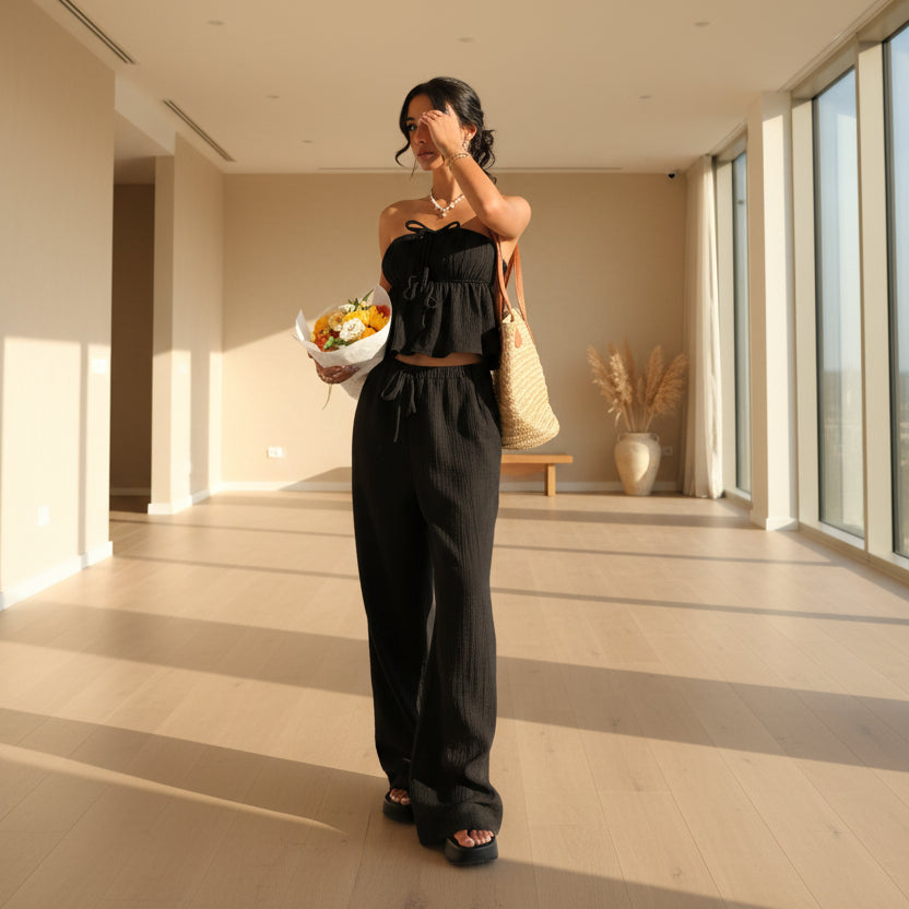 Set aus Tube-Top und Hose zum Binden