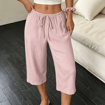 Wide Leg Cropped Summer Pants