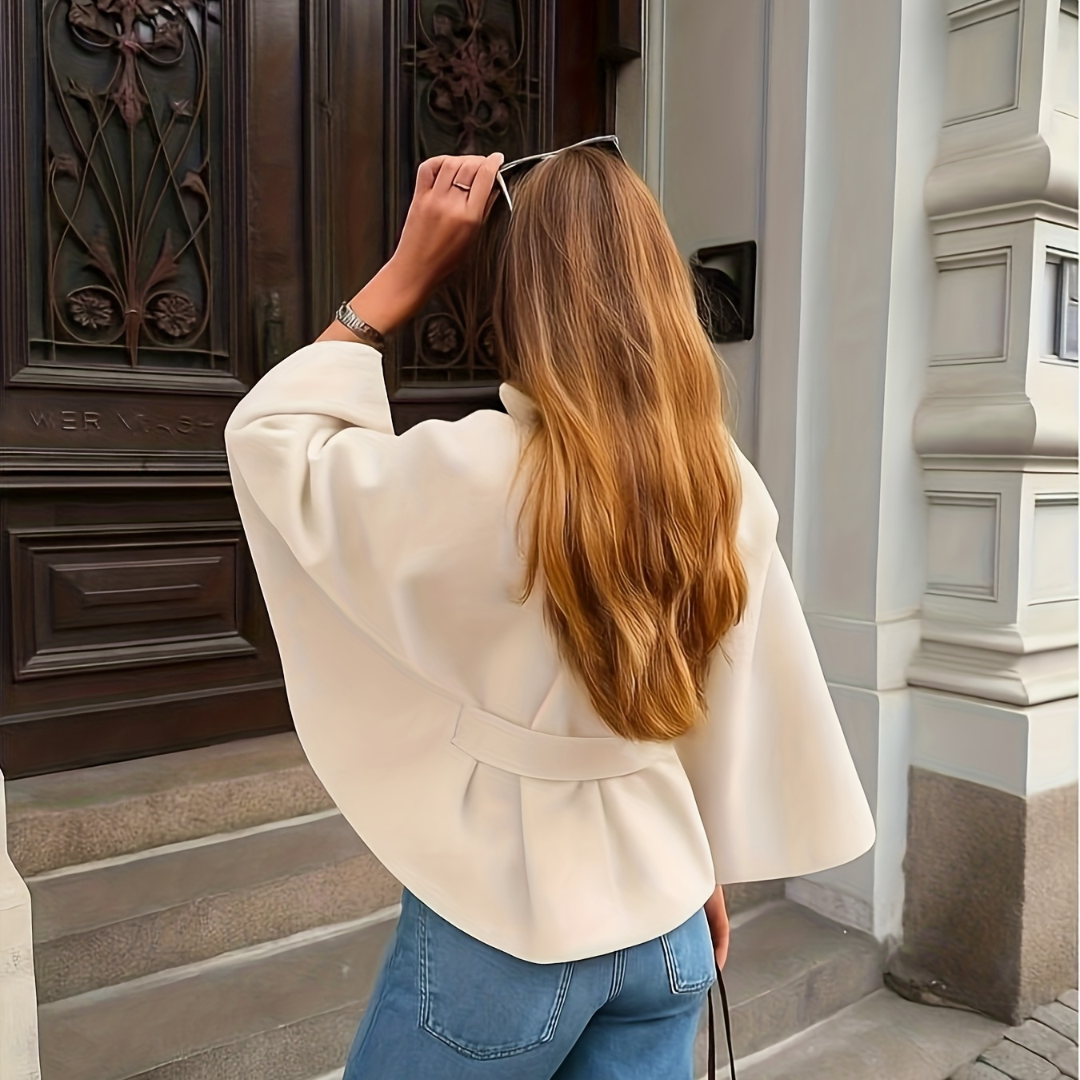 Jacke im Cape-Stil mit Gürtel