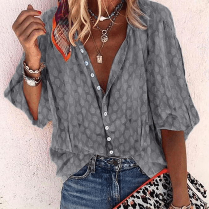 Chic Airy Button Blouse
