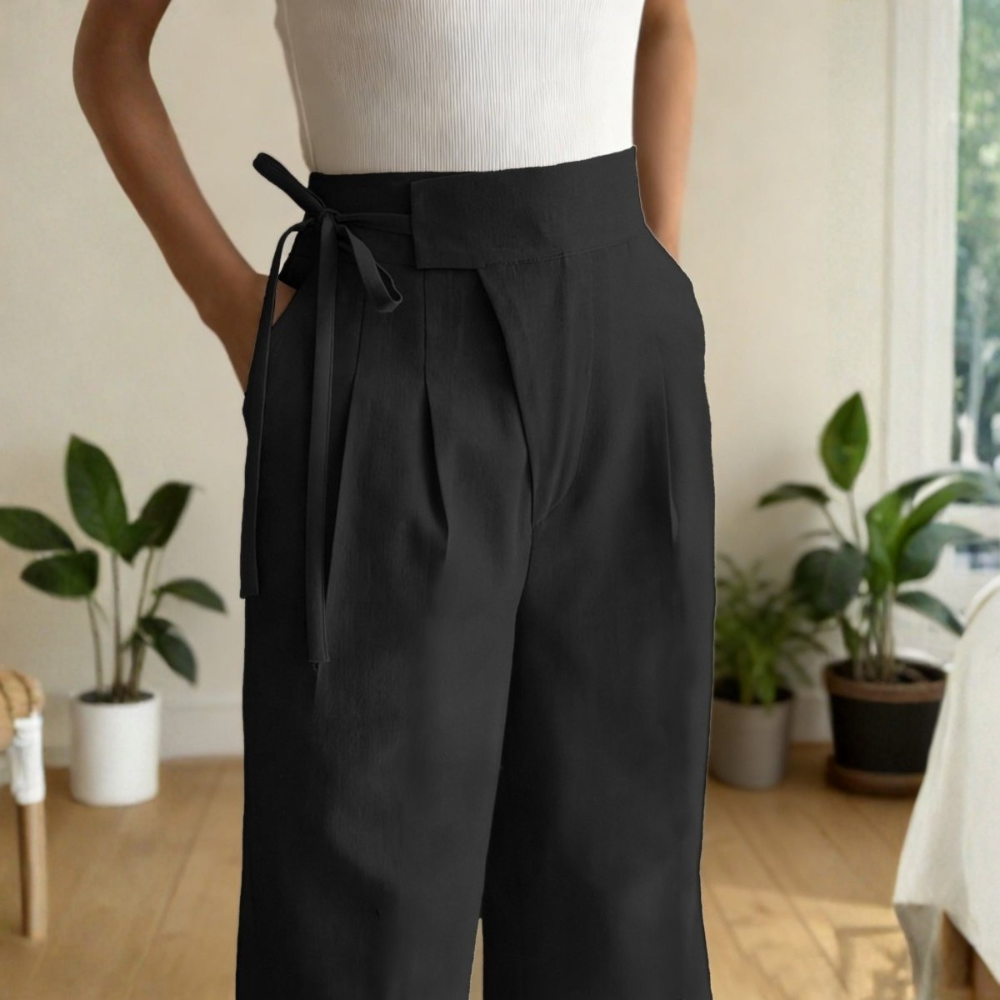 Women Wide Leg Casual Slacks Relaxed Fit Smart Casual Pants