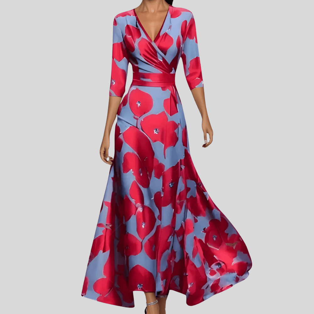Women Floral Summer Dress A Line Flowing Casual Party Outfit