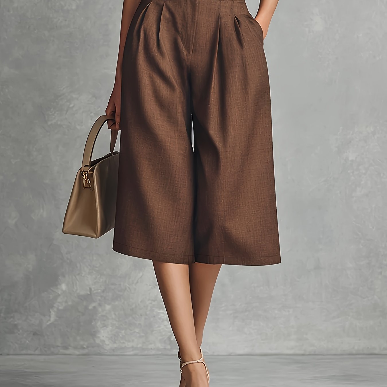 High Waist Cropped Summer Pants