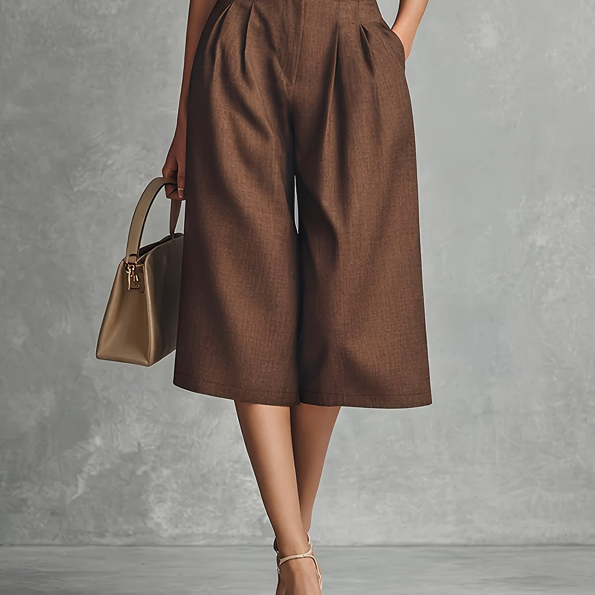 Hoch taillierte Cropped-Sommerhose