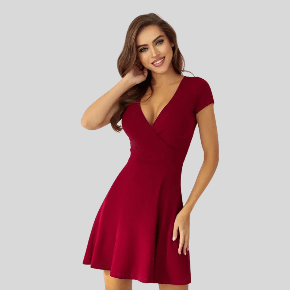 Women V Neck Sleeveless Bodycon Mini Dress