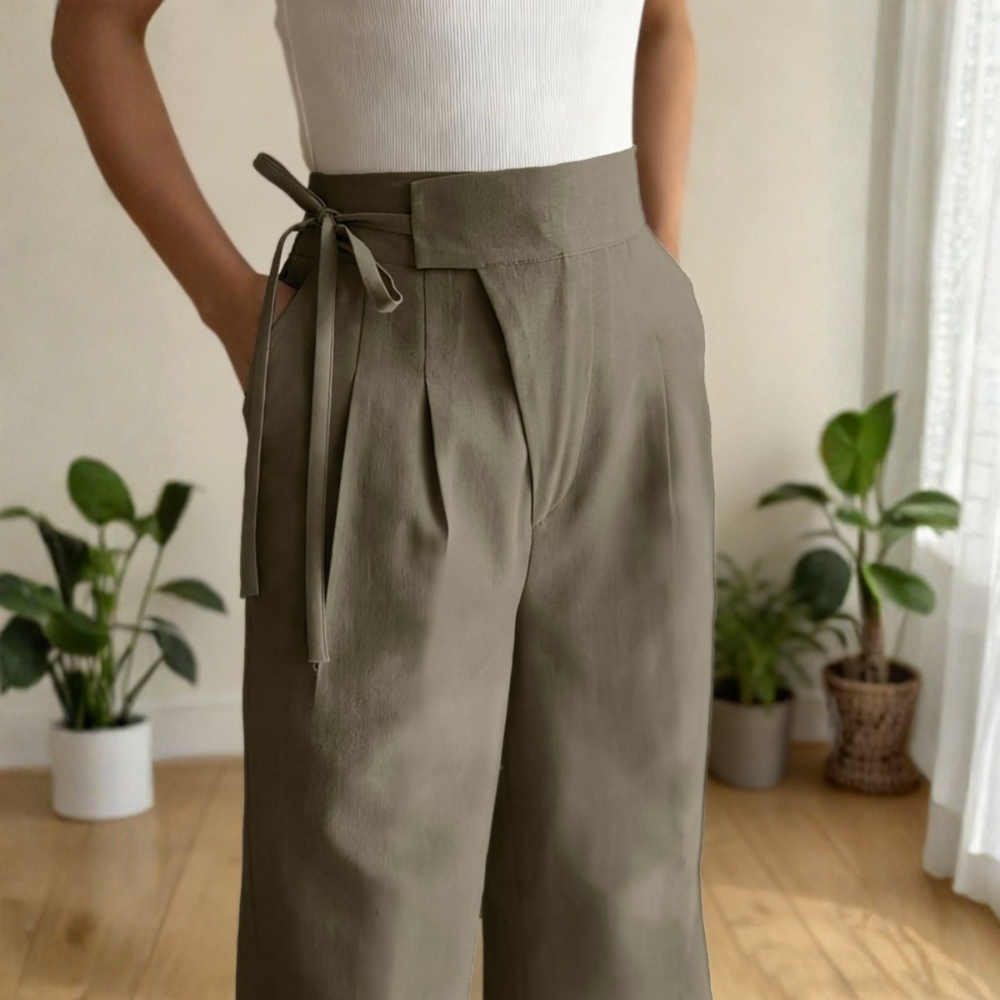 Women Wide Leg Casual Slacks Relaxed Fit Smart Casual Pants