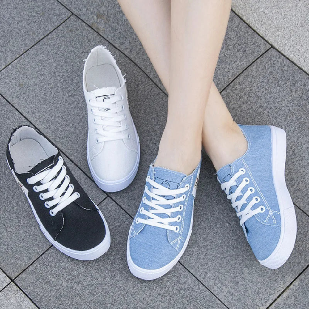 Lässige Denim Schnürsneaker