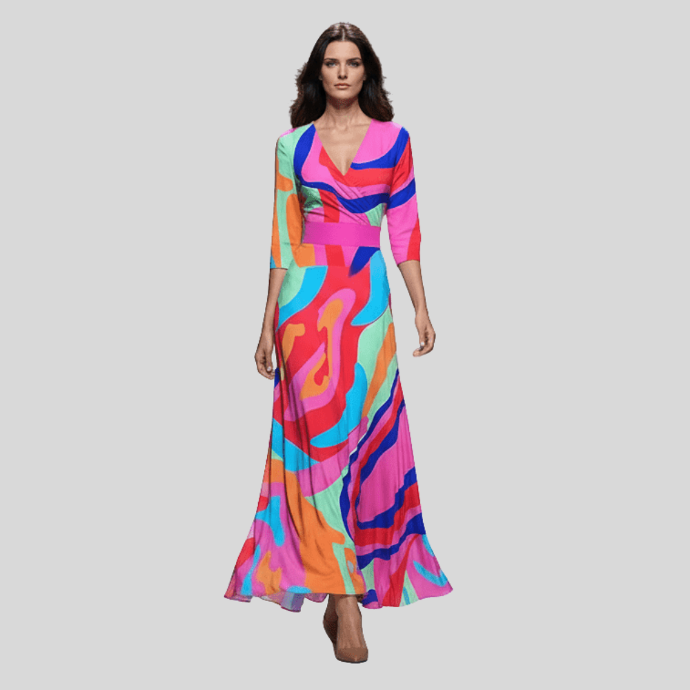 Women Floral Summer Dress A Line Flowing Casual Party Outfit