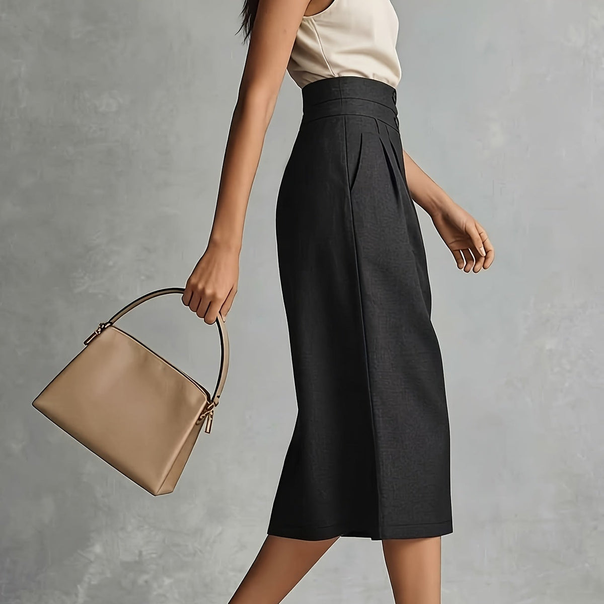 Hoch taillierte Cropped-Sommerhose