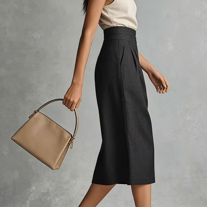 High Waist Cropped Summer Pants