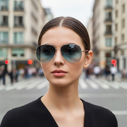 Damen Piloten-Sonnenbrille UV-Schutz Leichter Rahmen Für den Alltag