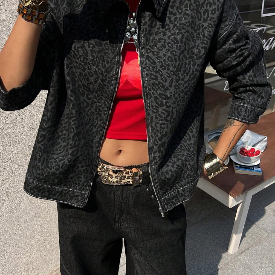 Oversize-Jacke mit Camouflage-Muster