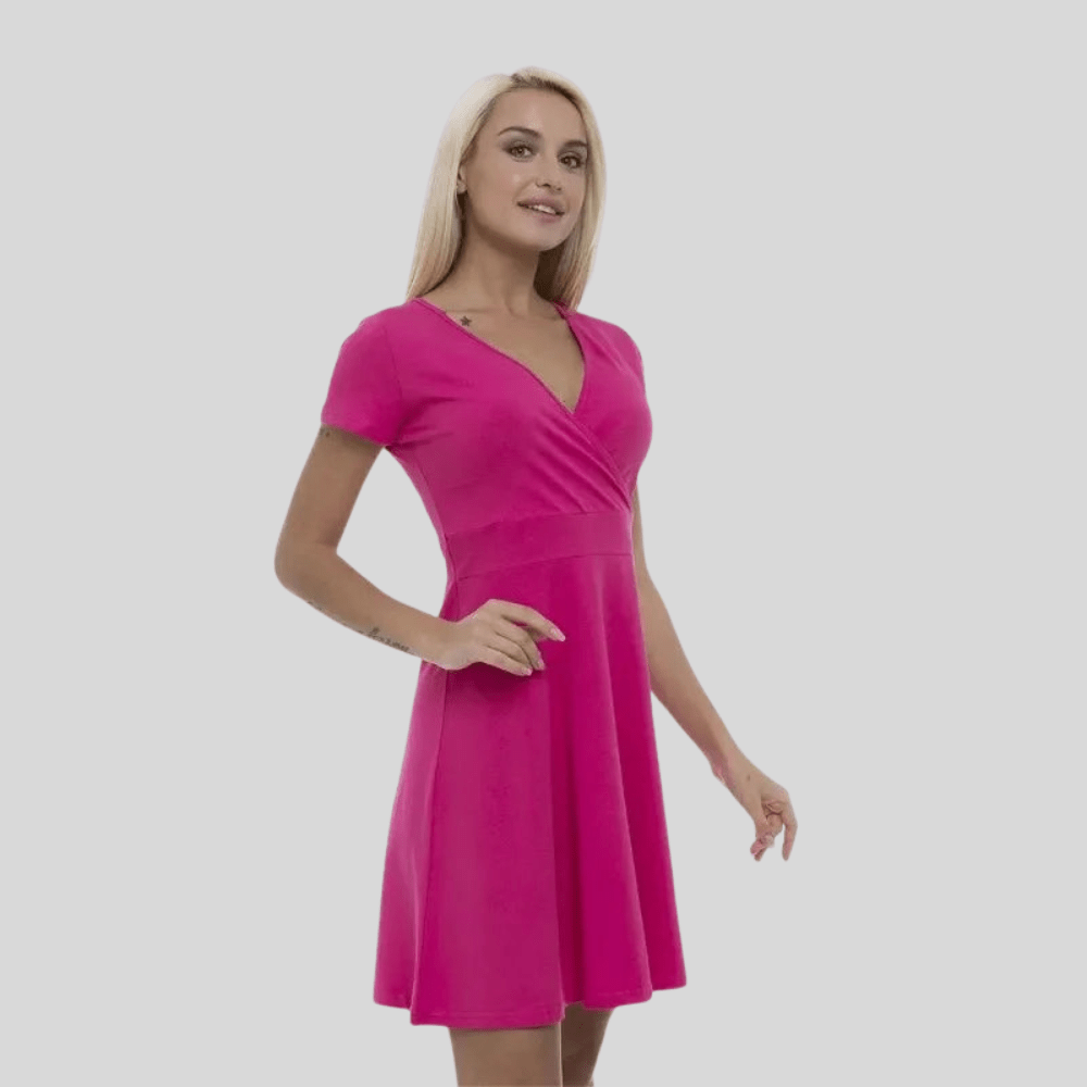 Women V Neck Sleeveless Bodycon Mini Dress