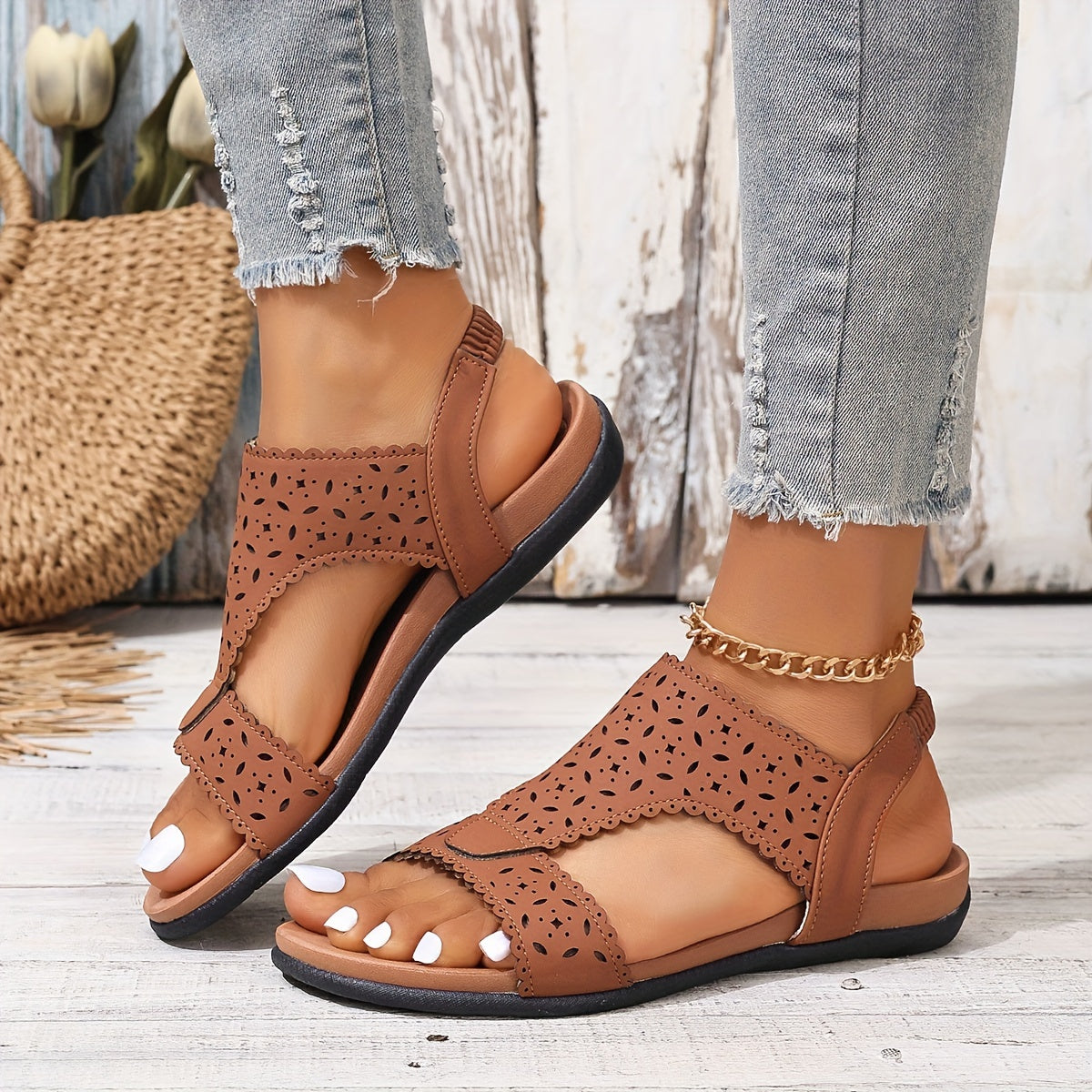 Ledersandalen mit weicher Sohle für den Alltag