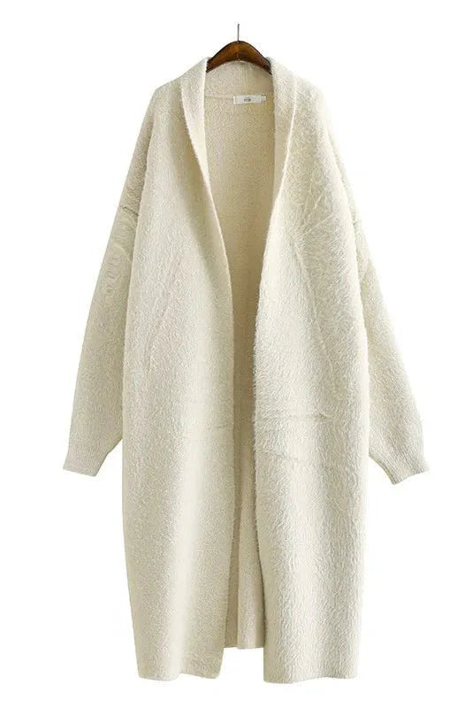 Arlena - Hooded Longline Knit Cardigan