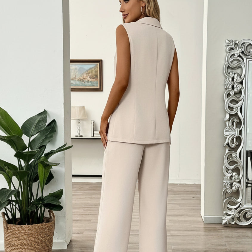 Corisande - Tailored Waist-Defining Jacket & Pants Duo
