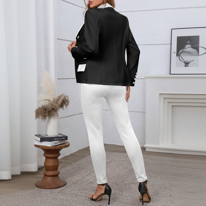 Stylisches Freizeit-Blazer- und Hosen-Set für moderne Übergangsmode