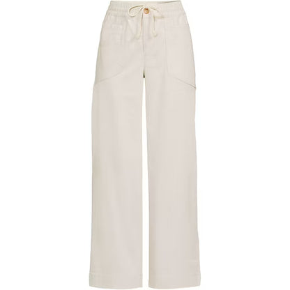 Women High Rise Straight Leg Drawstring Ankle Pants Casual Fit