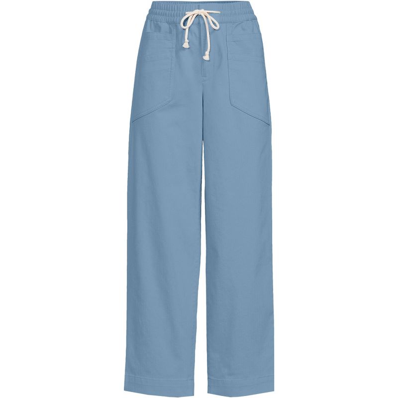 Damen High Waist Gerade Bein Kordelzug Knöchellange Hose Lässige Passform