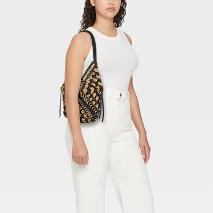 Women Straw Crochet Tassel Shoulder Bag Summer Beach Tote
