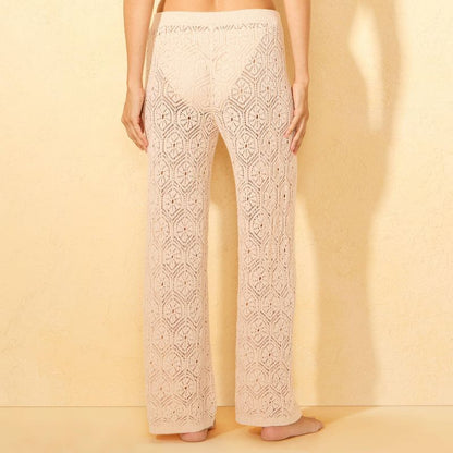 Women Crochet Cover Up Pants Lightweight Beach Summer Bottom