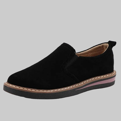 Sophisticated Genuine Leather Flat Loafers with Slip On Design