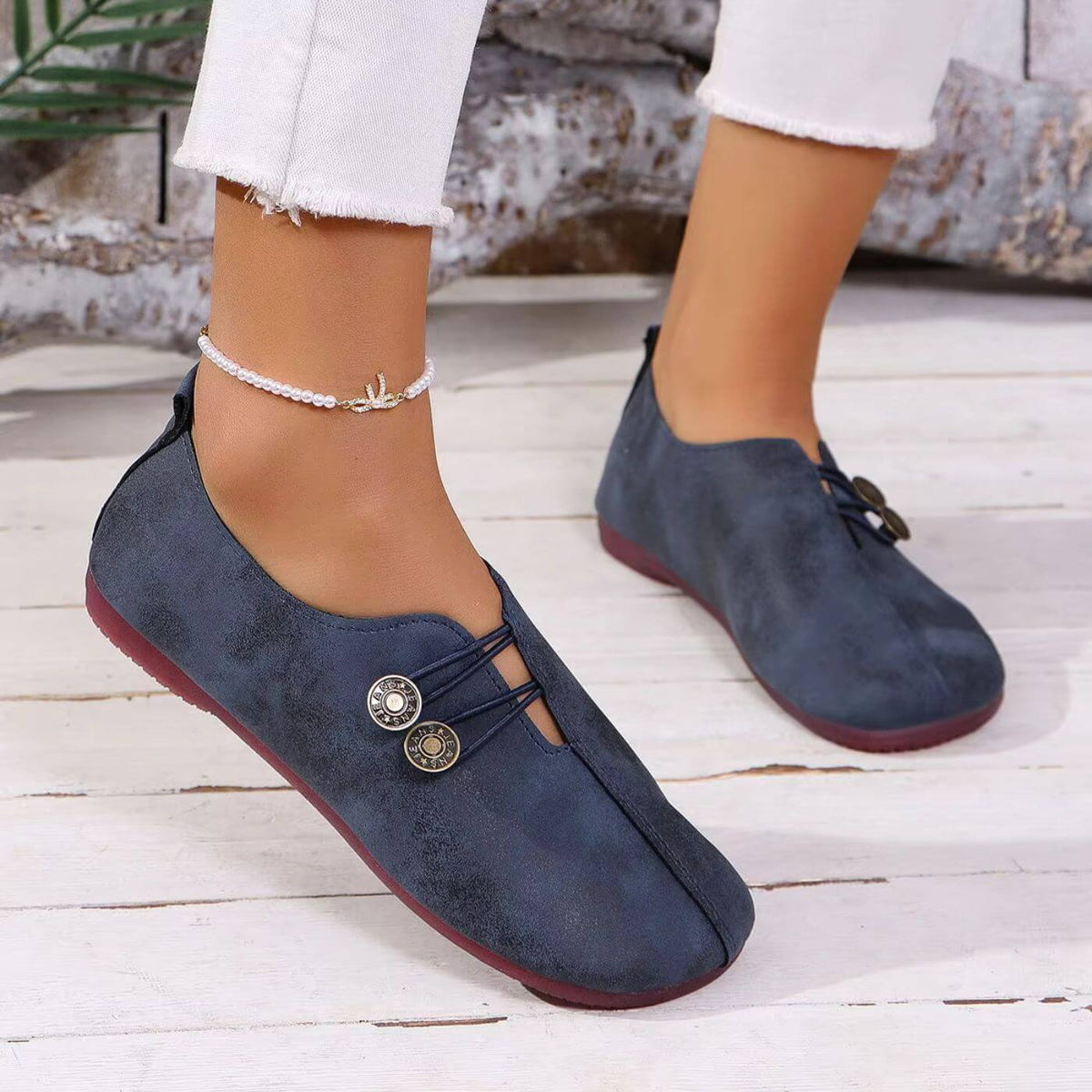 Vintage Minimalist Slip-On Flat Shoes