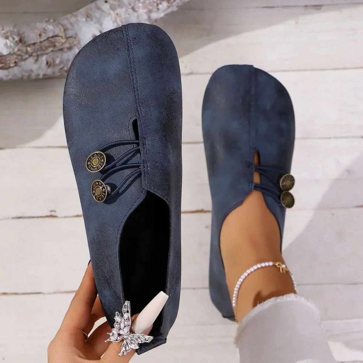 Vintage Minimalist Slip-On Flat Shoes