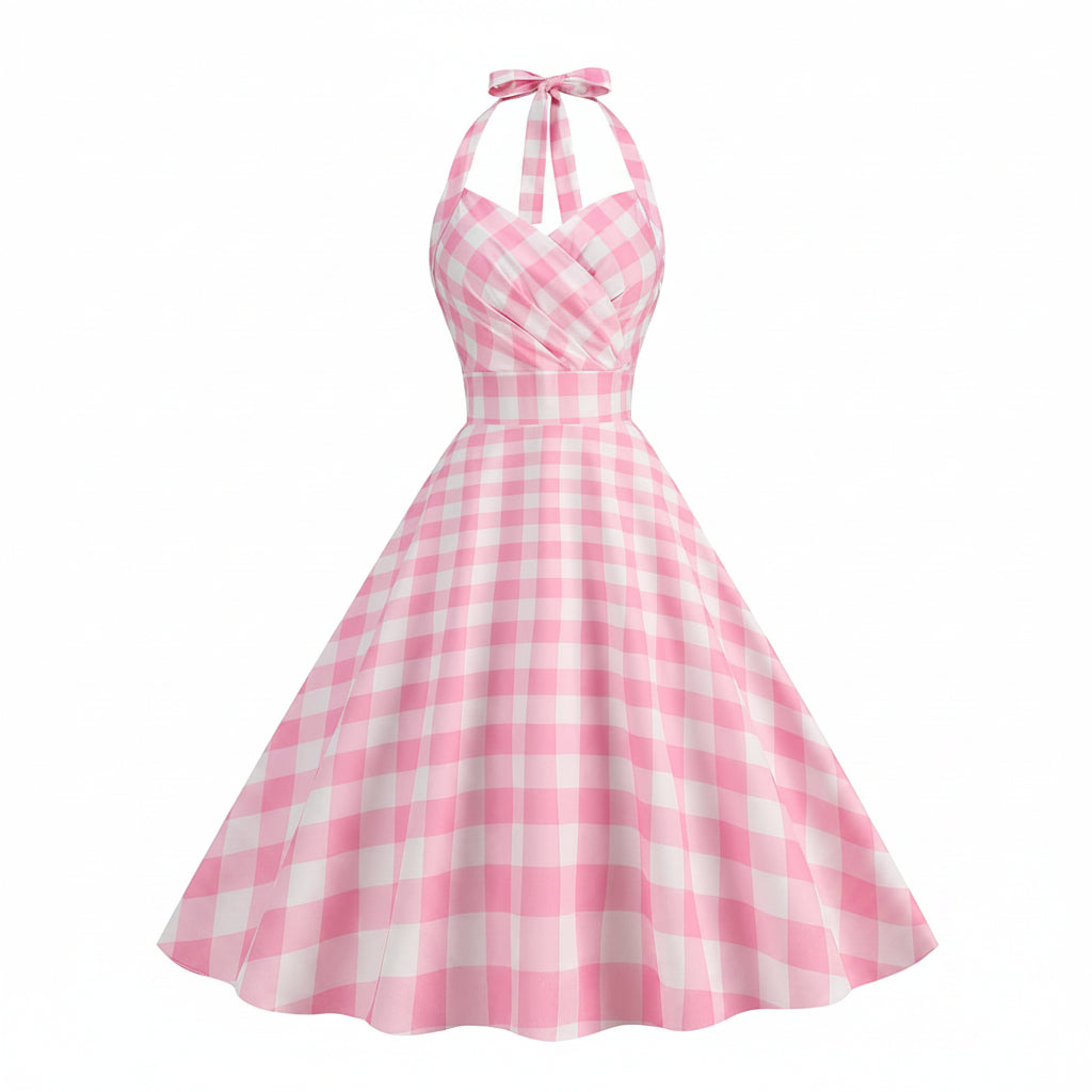 Polkadiva Kleid – Vintage Halter Eleganz