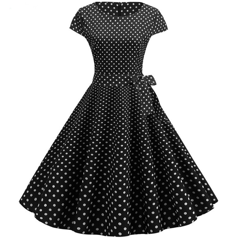 Retrodot Midikleid – Zeitloser Vintage-Charme