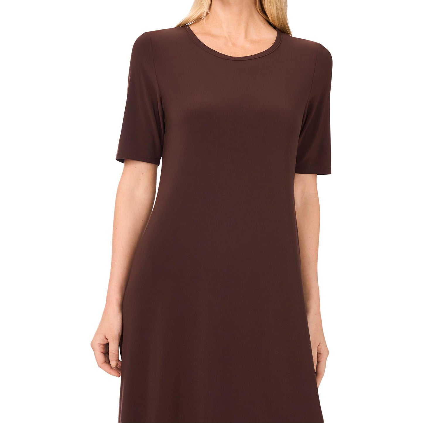 Maxikleid mit 3/4-Ärmeln – Eleganz im Animal Print