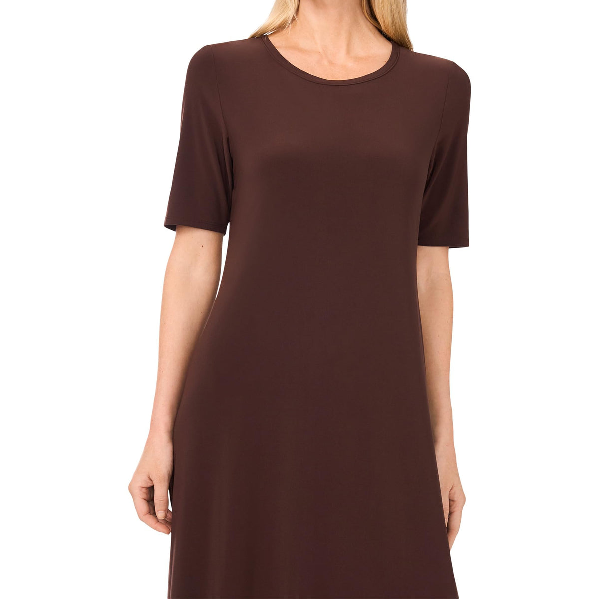 Maxikleid mit 3/4-Ärmeln – Eleganz im Animal Print