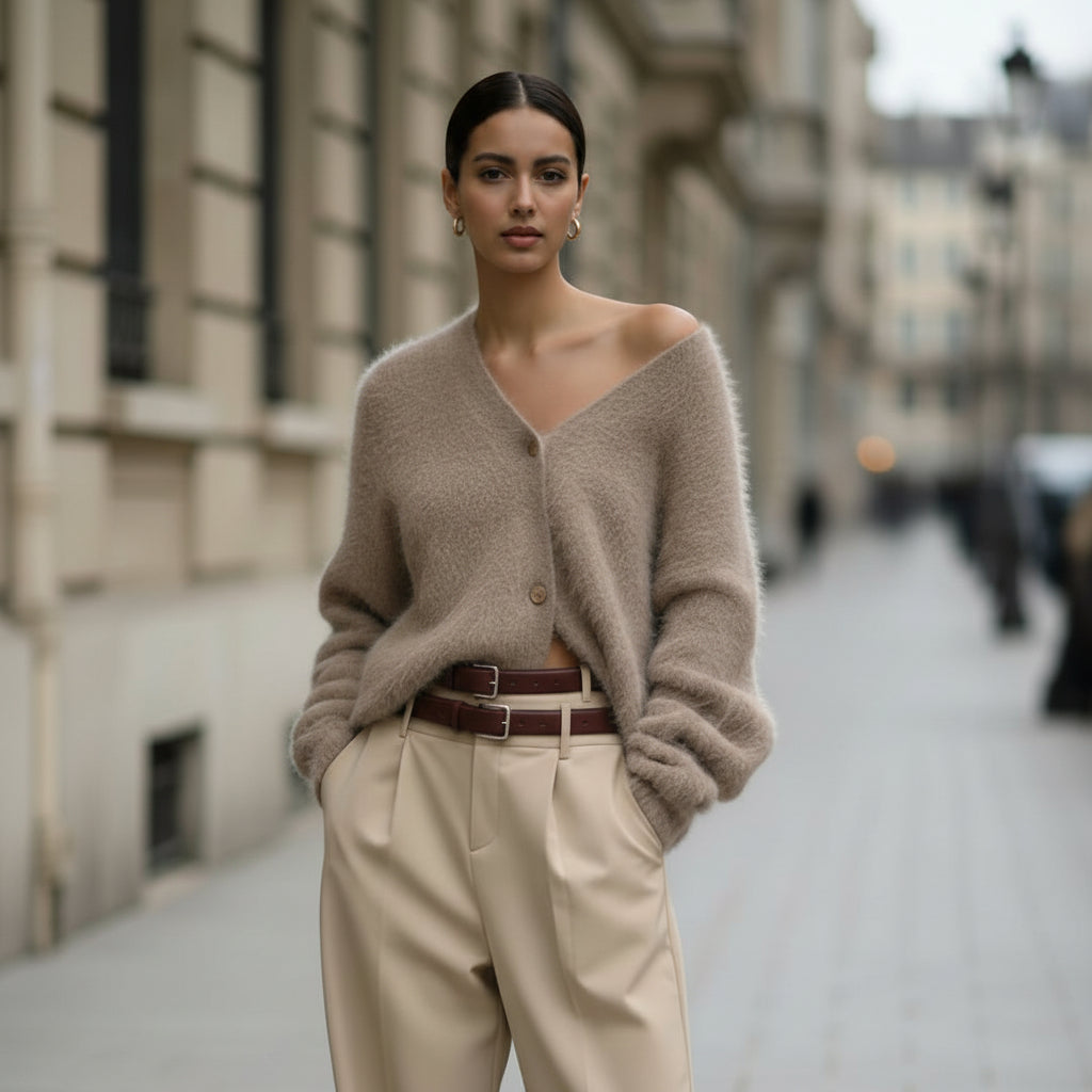 Refined Oversized Button-Up Cardigan for Modern Layered Style