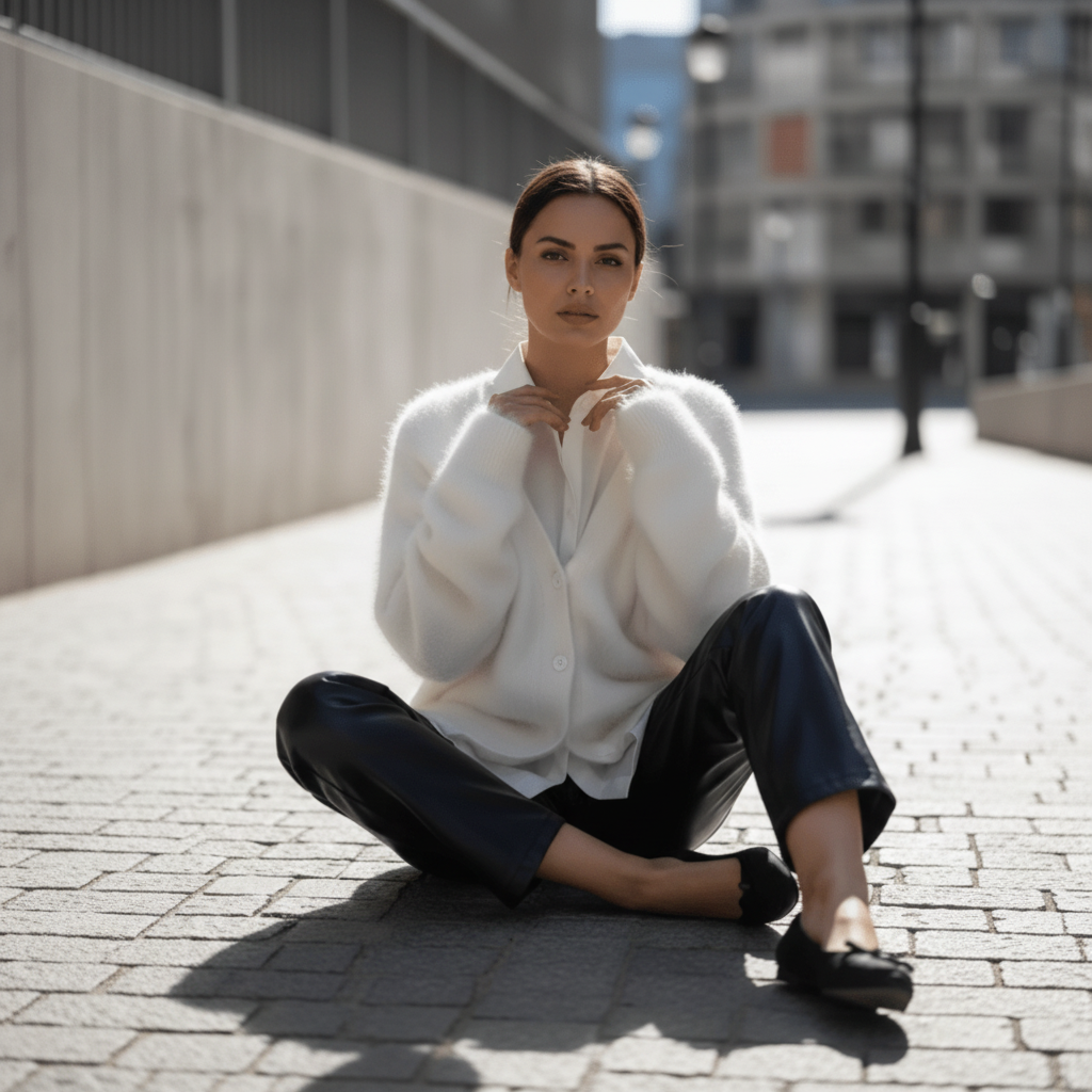 Refined Oversized Button-Up Cardigan for Modern Layered Style