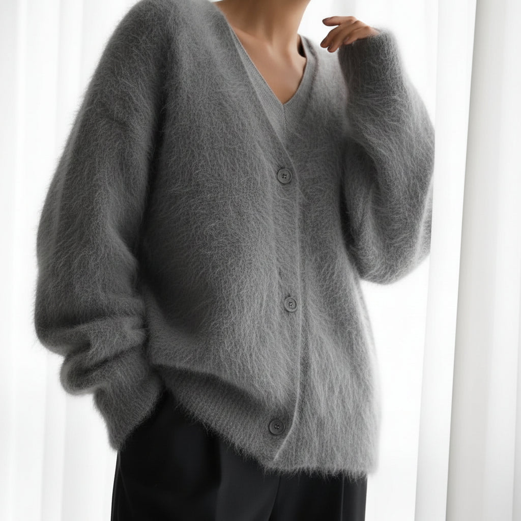 Refined Oversized Button-Up Cardigan for Modern Layered Style