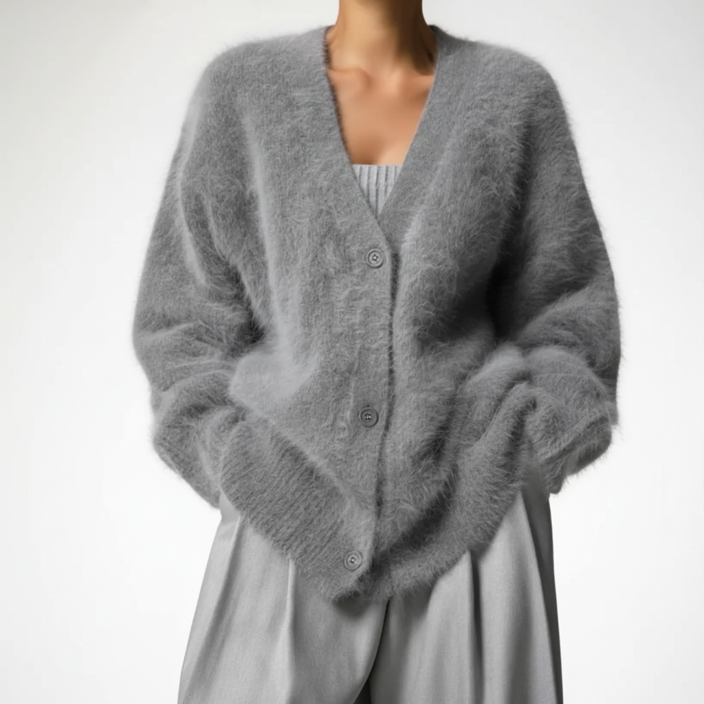Refined Oversized Button-Up Cardigan for Modern Layered Style