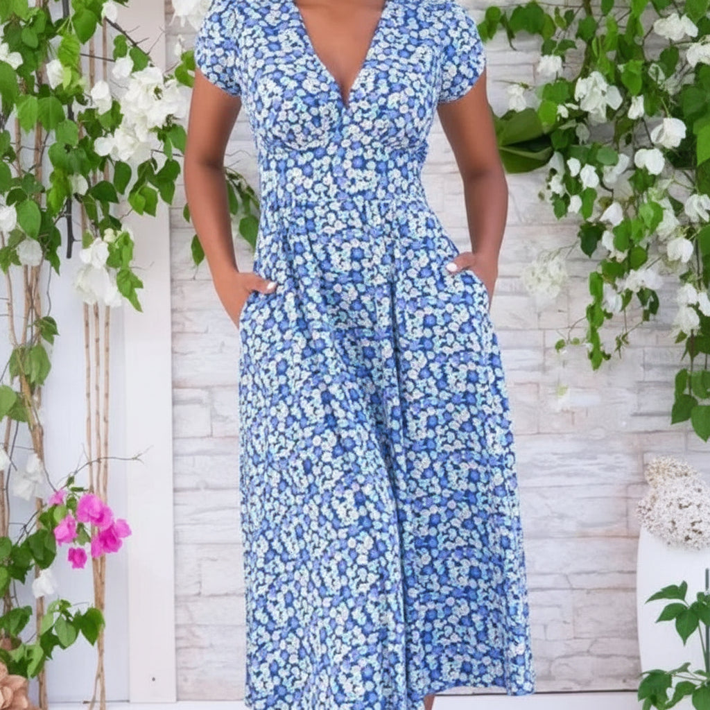 Stilvolles Boho-Maxikleid mit Print für elegante Freizeitlooks